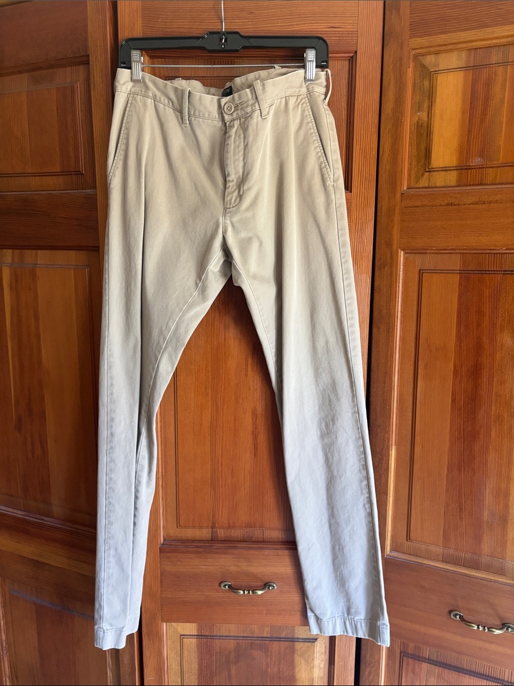 J. Crew Men's Straight Chinos in Light Beige